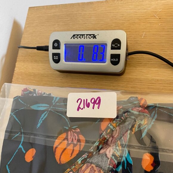 Fig & Flower Top Womens Small Navy Multi Floral 3/4 Sleeve Tunic 1/4 Button Up - Picture 10 of 10